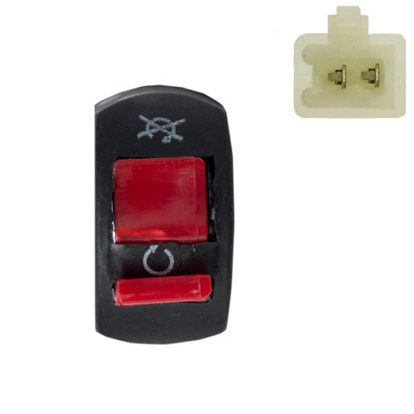 Safety Kill Switch Handlebar Style - 2 Wire Male Connector - Apollo Z20 Z40 Dirt Bike For Discount