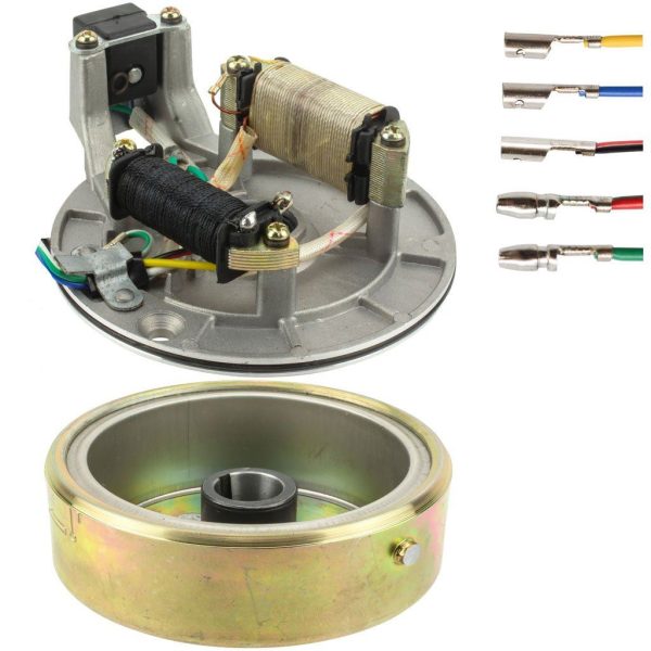 Stator Magneto With Matching Flywheel - 2 Coil - 50cc 70cc 90cc 100cc 110cc 125cc Horizontal Engine For Discount - Image 2