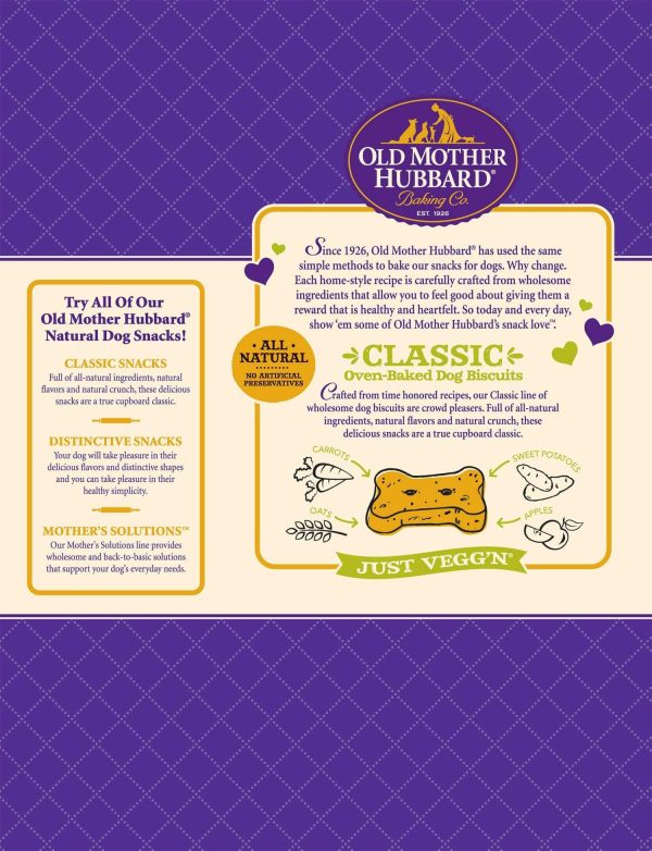 Old Mother Hubbard Crunchy Classic Natural Just VeggN Mini Biscuits Dog Treats on Sale - Image 2