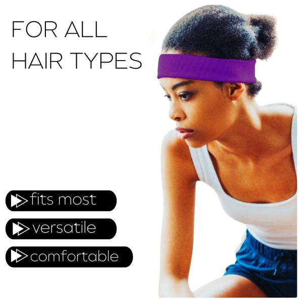 Royal Purple Head Sweatband Fashion - Image 4