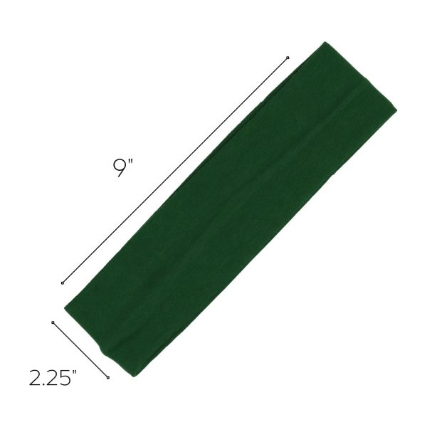 Forest Green Cotton Headbands - 12 Pack Hot on Sale - Image 3